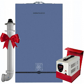 Котел газовый настенный MIZUDO GB M24T, голубая панель (с шиной Open Therm)
