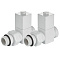 Royal Thermo CUBE Комплект дизайн-вентилей 1/2" прямой (белый)