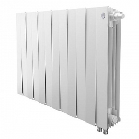 Биметаллический радиатор Royal Thermo Pianoforte BIANCO TRAFFICO 500, 12 секций (нижнее подключение)