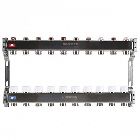 Коллекторная группа ROMMER из нерж. стали без расходомеров 10 выходов