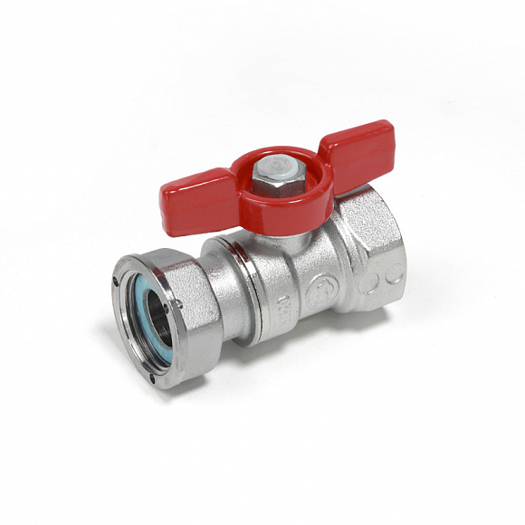 Giacomini R251P Кран шаровой с накидной гайкой, бабочка 1/2x1/2