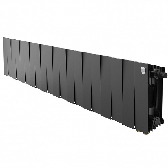 Биметаллический радиатор Royal Thermo Pianoforte NOIR SABLE 200, 20 секций (нижнее подключение)