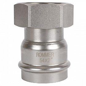 ROMMER Пресс муфта с накидной гайкой из нерж. стали 54х2
