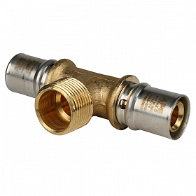 STOUT Пресс тройник НР 20х3/4"x20 для металлопластиковых труб