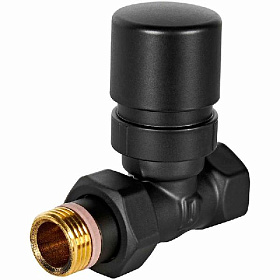 STOUT Design Клапан термостатический, прямой 1/2", черный