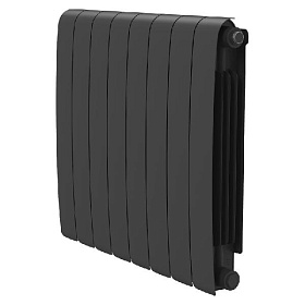 Биметаллический радиатор Royal Thermo Eclipse черный 500, 8 секций