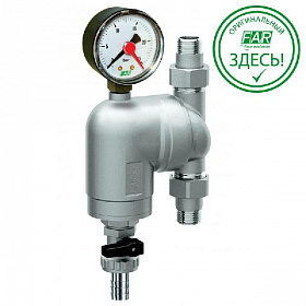 FAR Фильтр 100 мкм, с манометром, 1/2" НР-НР