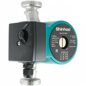 Насос циркуляционный Shinoo Basic 25-6 N, нерж. сталь (без гаек)