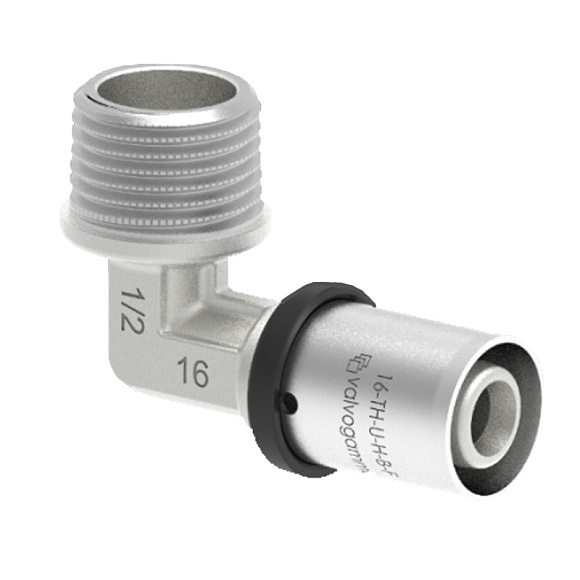 ПРЕСС Угольник 26х1" НР Valvogamma