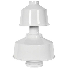 ROMMER Оголовок с ветрозащитой D60/100 БЕЛЫЙ (Алюминий)