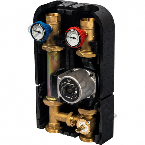 STOUT Насосная группа со смесителем 1 1/4" с насосом Grundfos UPSO 25-65 DN 32 STOUT Насосная группа со смесителем 1 1/4" с насосом Grundfos UPSO 25-65 DN 32