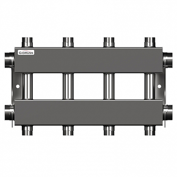 GIDRUSS Распределительный коллектор MKSS-150-4DUx25 (150 кВт, вх. 1 1/2", 2+2 вых. 1")