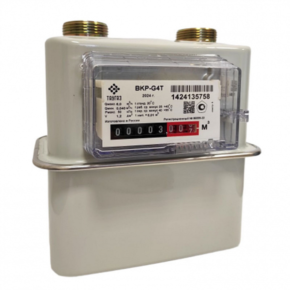 Газовый счетчик ТАУГАЗ ВКР G4Т (правый с термокоррекцией)