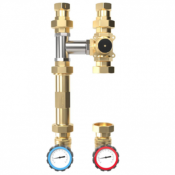 GIDRUSS Насосная группа с 3-х ходовым смесителем 11/4" (латунь)