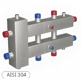 НЕРЖ Гирдравлический разделитель RISPA ГРУ+КМГ 3 выхода (100 квт)