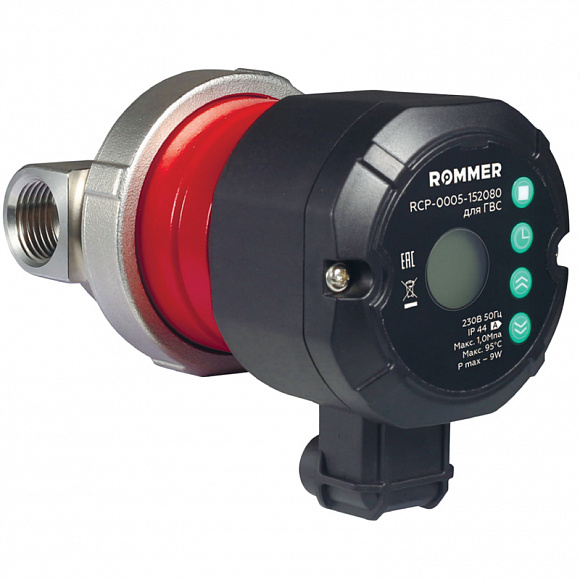 Насос циркуляционный для ГВС ROMMER PROFI (с таймером и дисплеем) Насос циркуляционный для ГВС ROMMER PROFI (с таймером и дисплеем)
