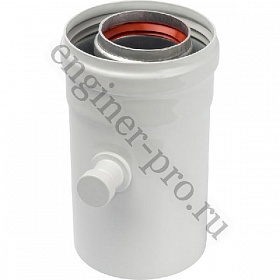 STOUT Конденсатосборник горизонт.  Ø60/100, п/м уплотнения в компл