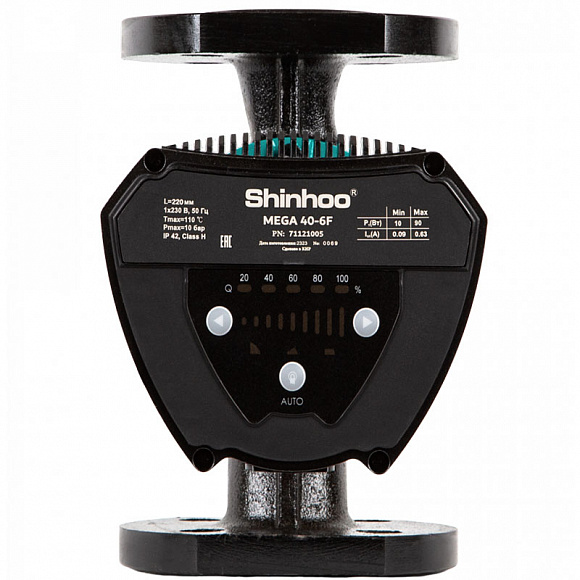 Насос циркуляционный Shinhoo MEGA 40-10F, фланцевый (220 В)