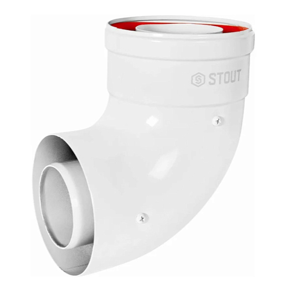 STOUT Отвод коаксиальный D60/100 (м-м) 90°