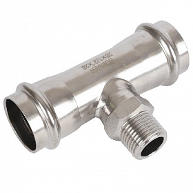 ROMMER Пресс тройник из нерж. стали 28х1/2 НР