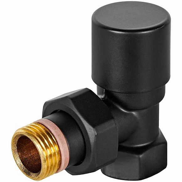 STOUT Design Вентиль нижний угловой 1/2", черный