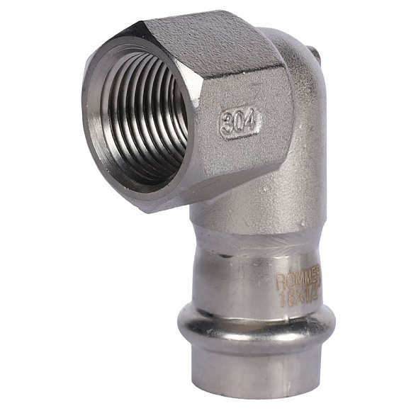 ROMMER Пресс угольник из нерж. стали 18х1/2 ВР