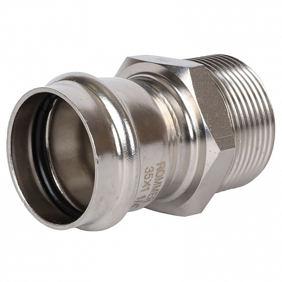 ROMMER Пресс муфта из нерж. стали 35х1 1/4 НР