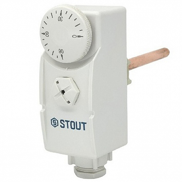 STOUT Термостат накладной механический погружной 0-90 °С