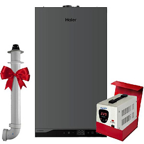 Настенный газовый котел Haier TechLine S 2.24 TWs, с шиной OpenTherm (графит) 