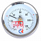 Термометр РОСМА, 0-120°C, корпус 63 мм, (с накладной пружиной)