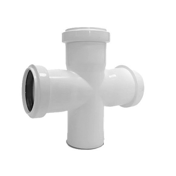 Контур Уют Крестовина одноплоскостная  бесшумная Ду 110х110х110 90 гр.