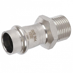 ROMMER Пресс муфта из нерж. стали 15х1/2 НР