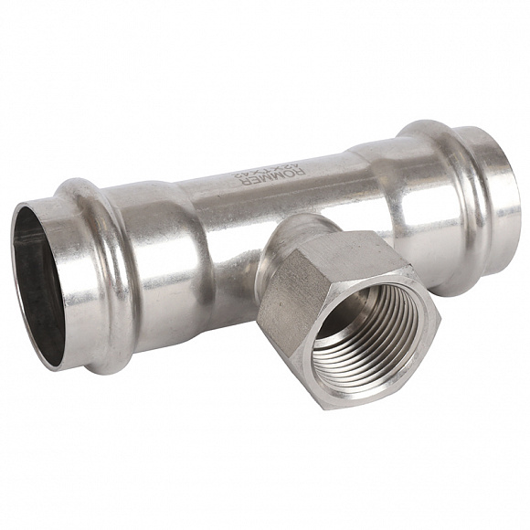 ROMMER Пресс тройник из нерж. стали 42х1/2 ВР