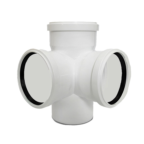 Контур Уют Крестовина двухплоскостная бесшумная Ду 110х110х110 90 гр.