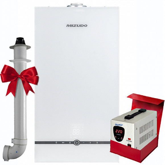 Котел газовый настенный MIZUDO GB M24T, белая панель (с шиной Open Therm)