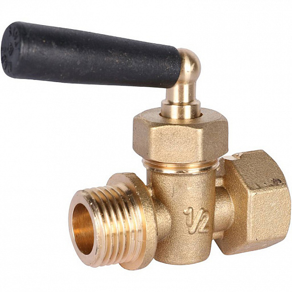STOUT Кран для манометра, 1/2" НР-ВР
