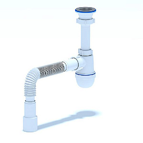 C0115 Сифон АНИ 1 1/2"*40 с гибкой трубой 40*40/50