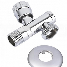TIM Вентиль с фильтром угловой с отражателем 1/2''х1/2" TIM Вентиль с фильтром угловой с отражателем 1/2''х1/2"