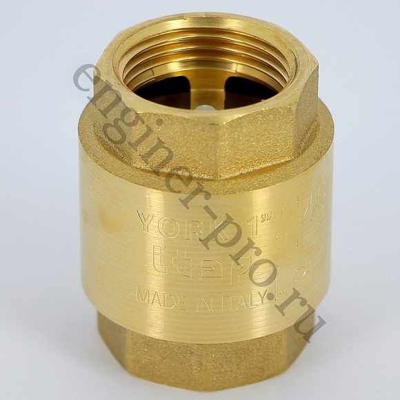 SVC-0002-000025 STOUT 1" Клапан обратный пружинный муфтовый с пластиковым седлом