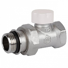 STOUT Вентиль запорно-балансировочный, прямой 1/2" (с доп. уплотнением)