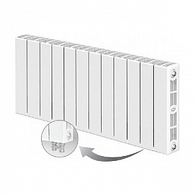 Биметаллический радиатор Rifar SUPReMO VENTIL SVR 350, 12 секций (нижнее правое подключение)