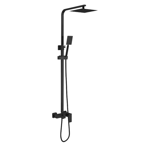 Душевая система, тропический душ, нерж. сталь VALFEX Antares Steel Black 