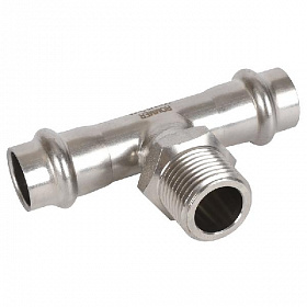 ROMMER Пресс тройник из нерж. стали 18х1/2 НР