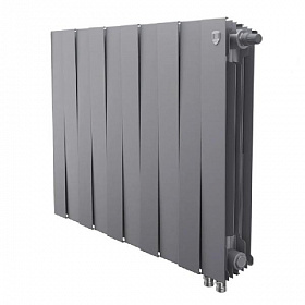 Биметаллический радиатор Royal Thermo Pianoforte SILVER SATIN 500, 12 секций (нижнее подключение)