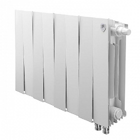 Биметаллический радиатор Royal Thermo Pianoforte BIANCO TRAFFICO 300, 8 секций (нижнее подключение)