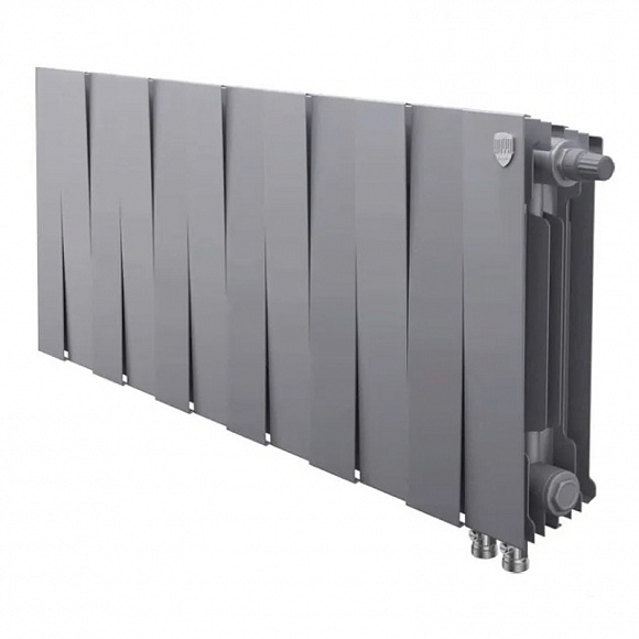 Биметаллический радиатор Royal Thermo Pianoforte SILVER SATIN 300, 12 секций (нижнее подключение)