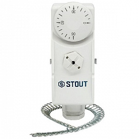 STOUT Термостат накладной механический с пружинным фиксатором 0-90 °С