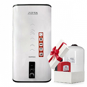 Бойлер косвенного нагрева ZOTA DORADO 80 литров, нерж. сталь, (ТЭН сухой 2,5 кВт)