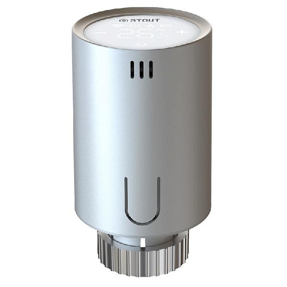 STOUT Zigbee УМНАЯ Термоголовка жидкостная M30*1.5 (серая)
