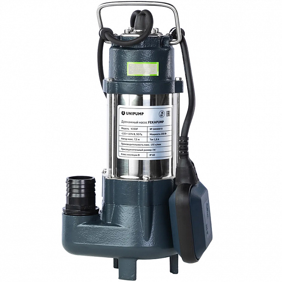 Фекальный насос UNIPUMP FEKAPUMP V 2200F (напор 17 м, производит. 42 м3/час)